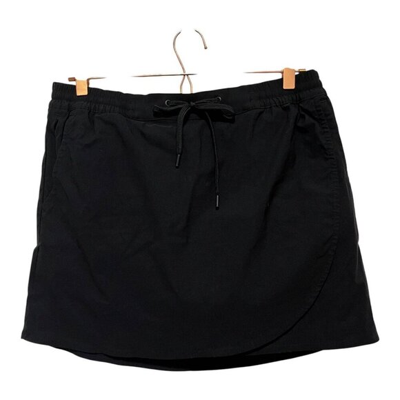 Eddie Bauer Womens Large Black Tulip Hem Skort With Drawstring & Pockets Logo - Picture 8 of 8